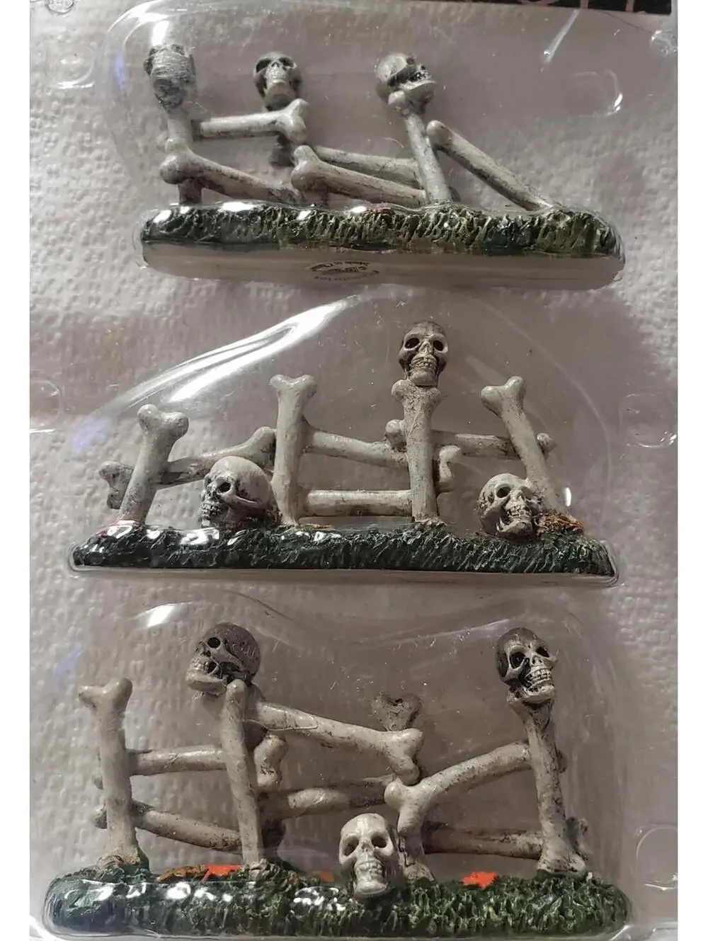Lemax #54334 Spooky Town Bone Mini Fence Set of 3 (1 PK) Halloween Decor